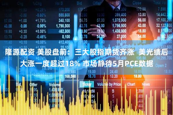 隆源配资 美股盘前：三大股指期货齐涨  美光绩后大涨一度超过18% 市场静待5月PCE数据
